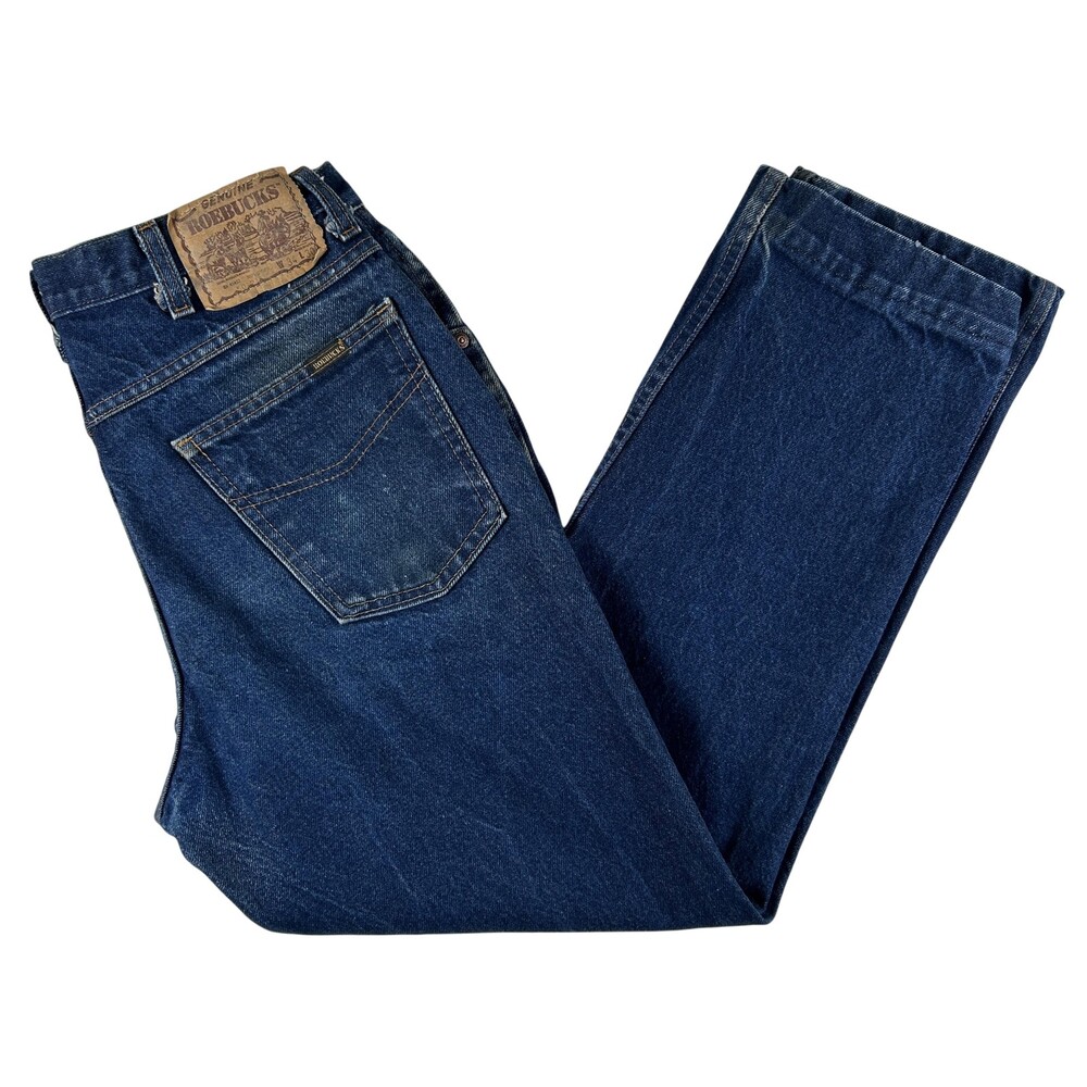 Vintage Roebucks Jeans Mens 31x28 Medium Wash Denim Regular Straight USA 80s